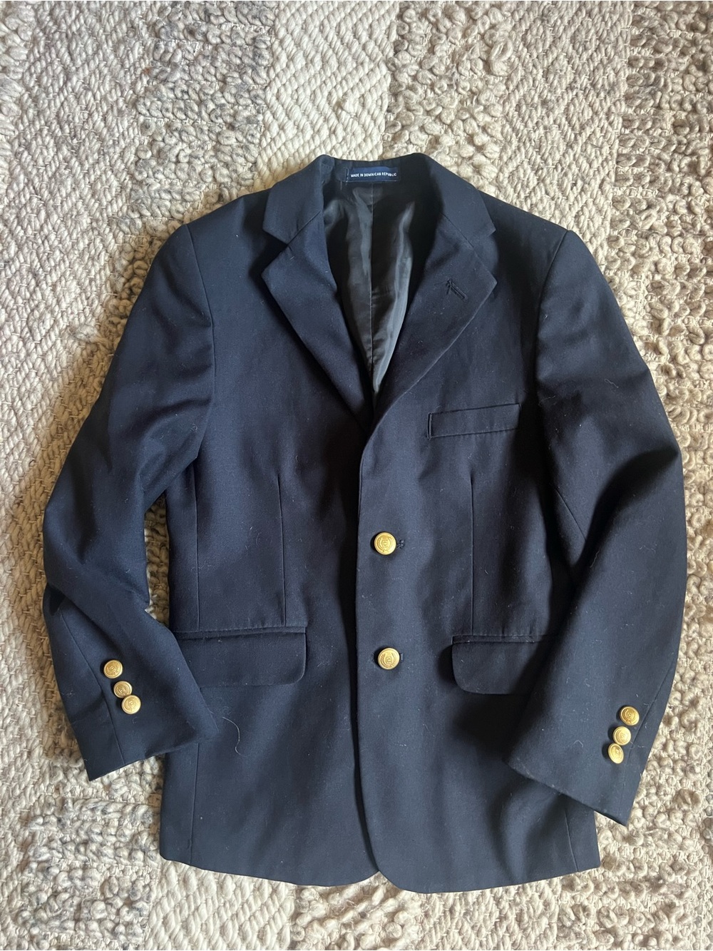 Chaps Navy Blazer with Gold Buttons